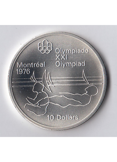 1976 - CANADA XXI Olimpiade 10 Dollari 5° Serie Sport Acquatici Fdc